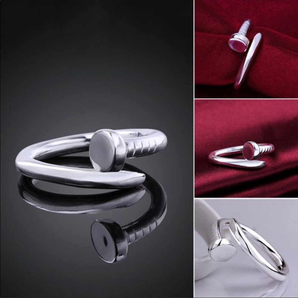 Silver Nail Ring (M15) - Picture 2 of 4